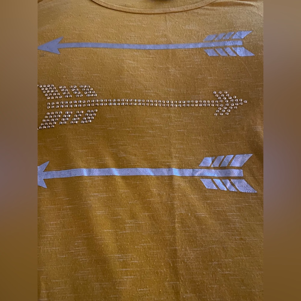 Heathered Mustard Cap Sleeve T-shirt